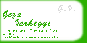 geza varhegyi business card